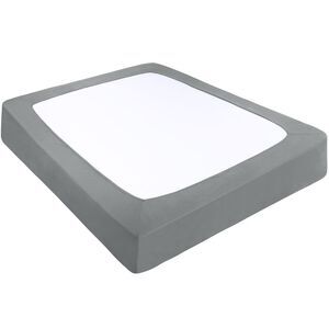 Box Spring Cover Wrap Around 4 Sides Bed Skirt Queen Cadet Grey